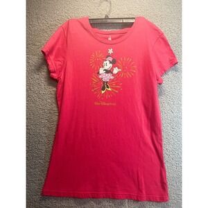 Disney Parks Walt Disney World Minnie Mouse Women's Plus Size Red‎ Shirt Size XL